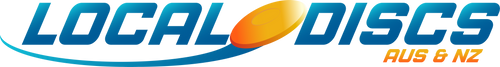 Logo Discs text logo in colour