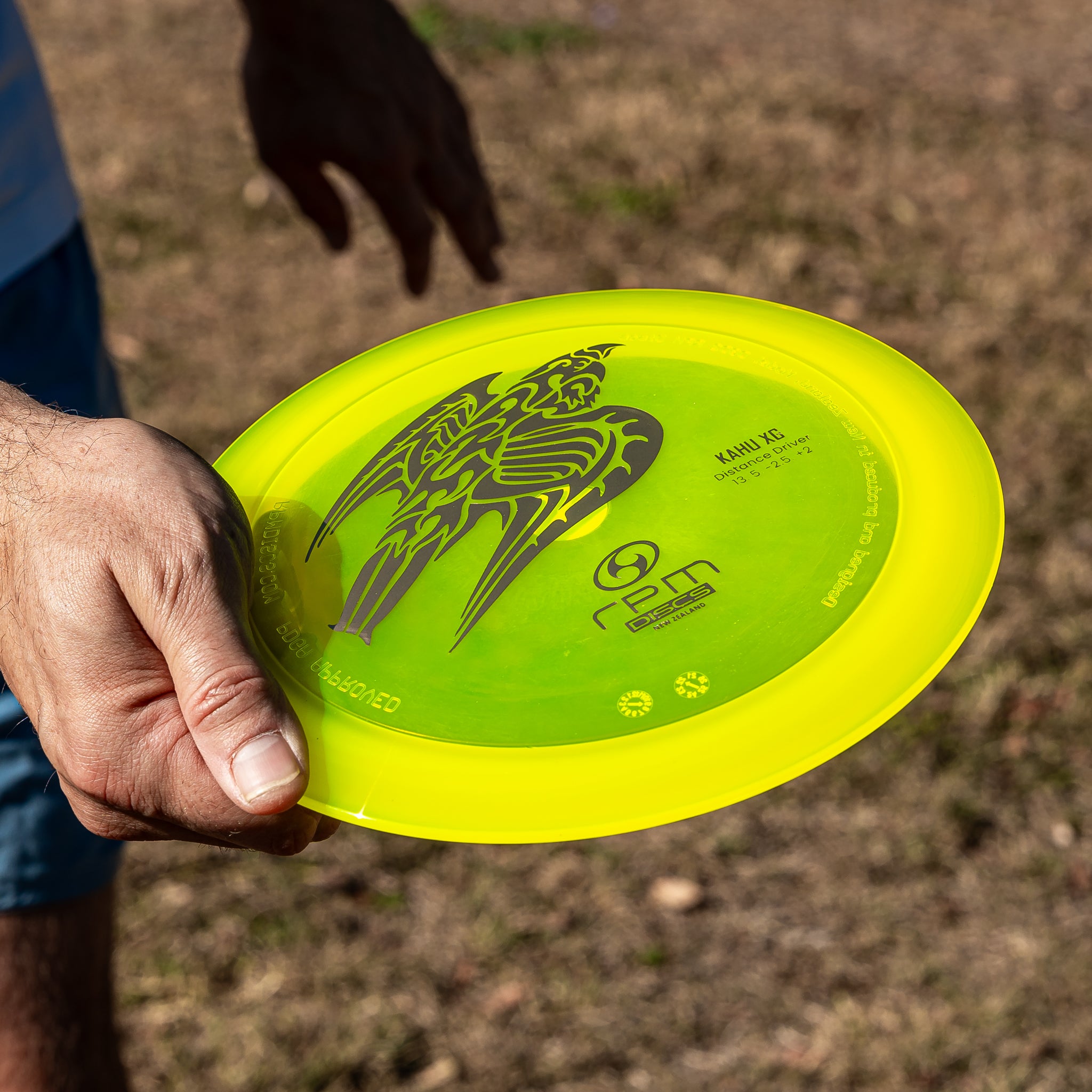 RPM Discs Kahu XG in Cosmic being held ready to throw