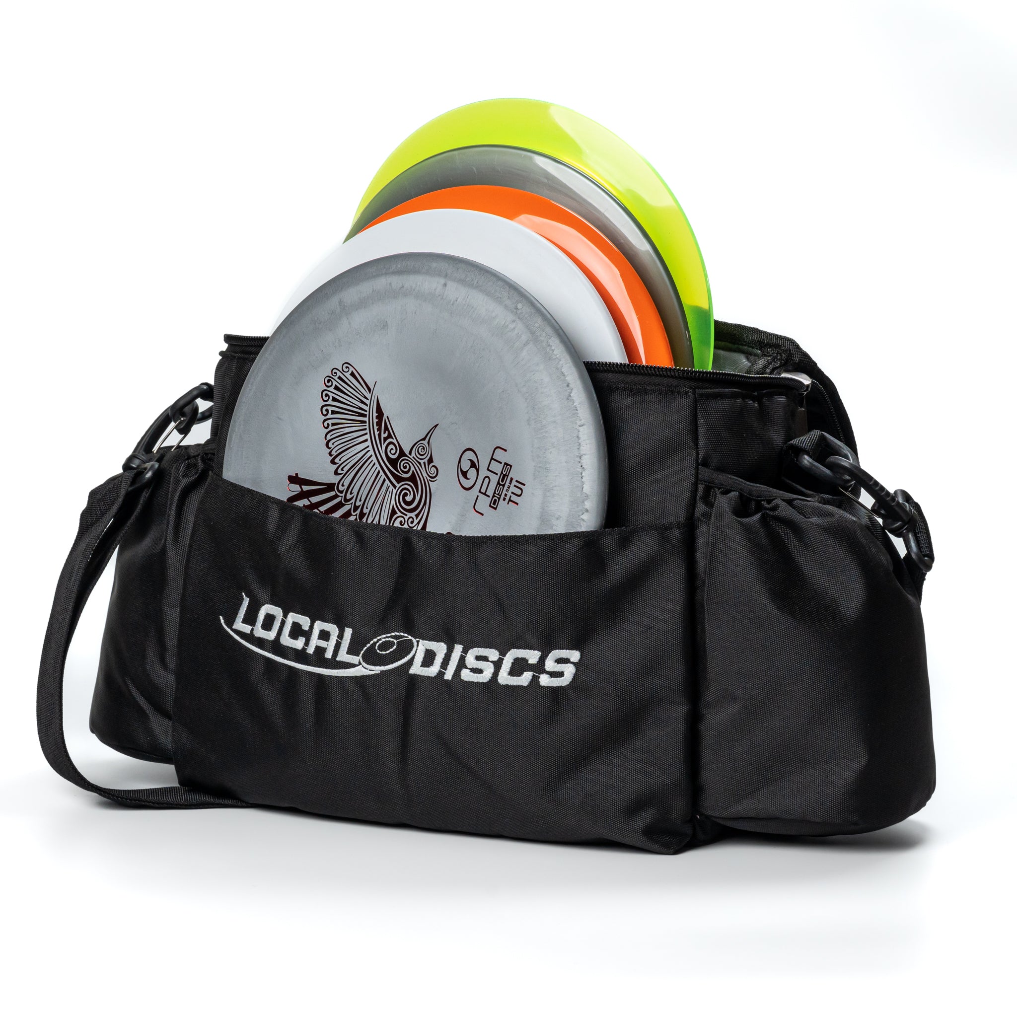 Local Discs Pro Starter Disc Golf Set with black bag and Tui putter